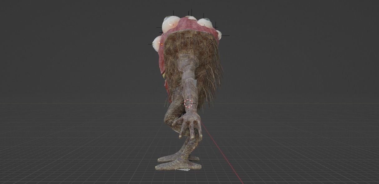 Eyemonster monster holding ball 3D model_21