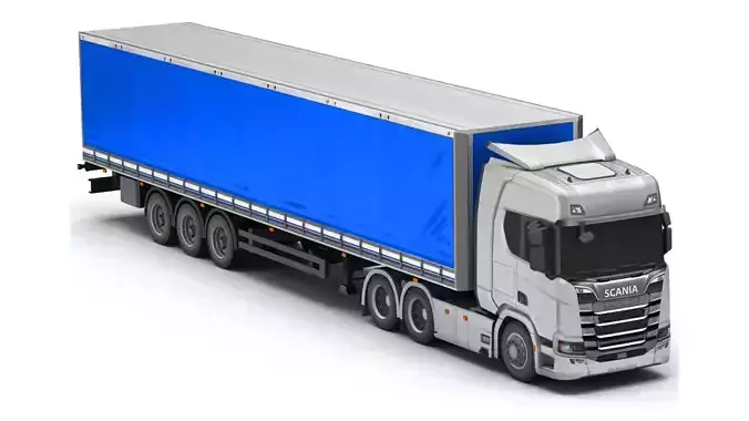 Truck 3-V5 Low-poly 3D model