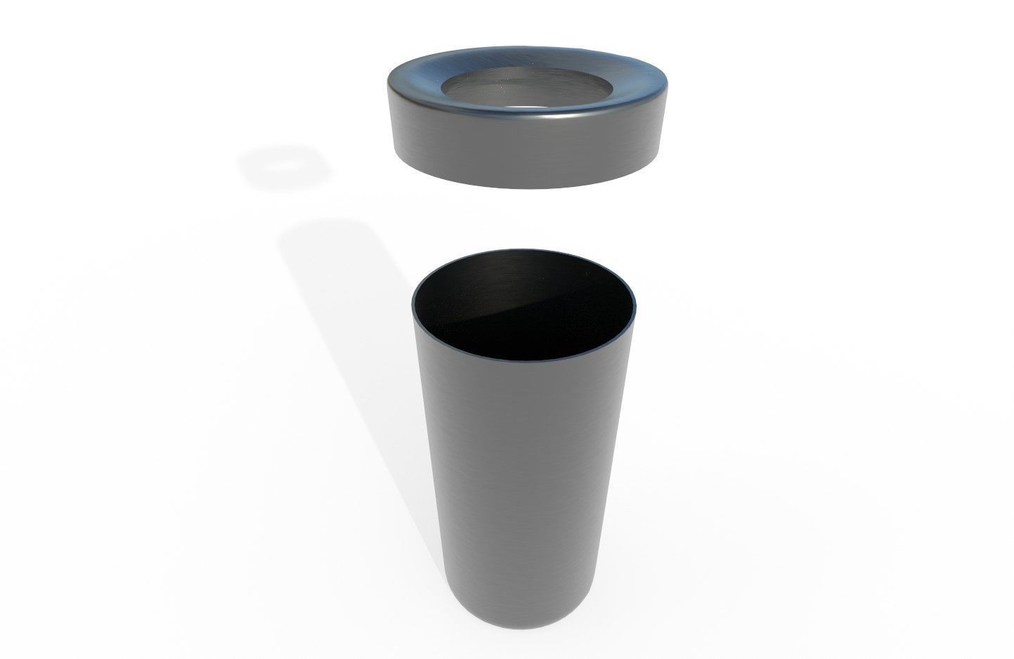 Trashcan m2 Low-poly 3D model_4