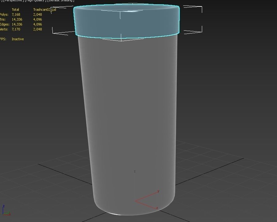 Trashcan m2 Low-poly 3D model_24