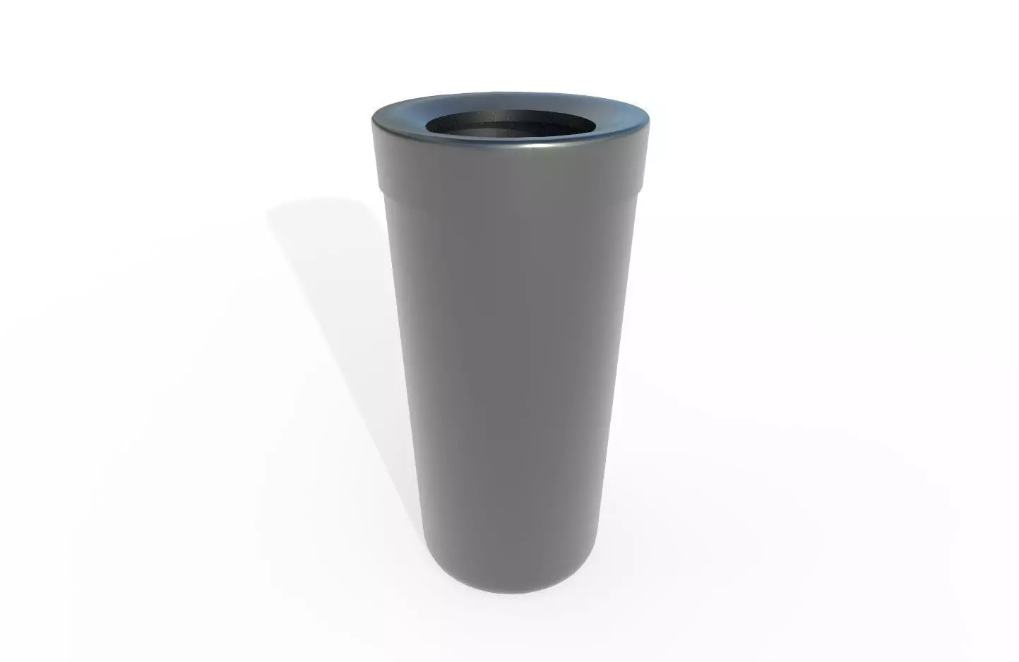 Trashcan m2 Low-poly 3D model_0