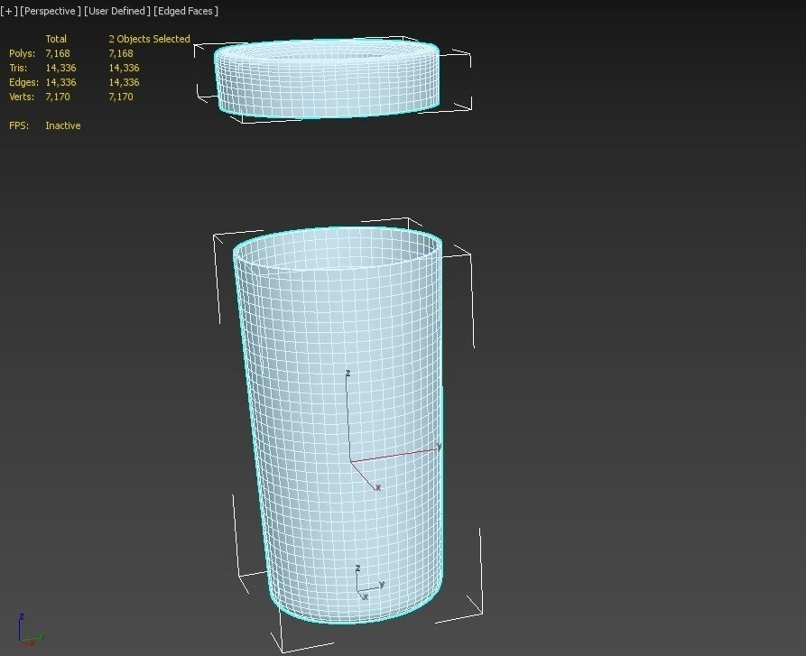 Trashcan m2 Low-poly 3D model_3