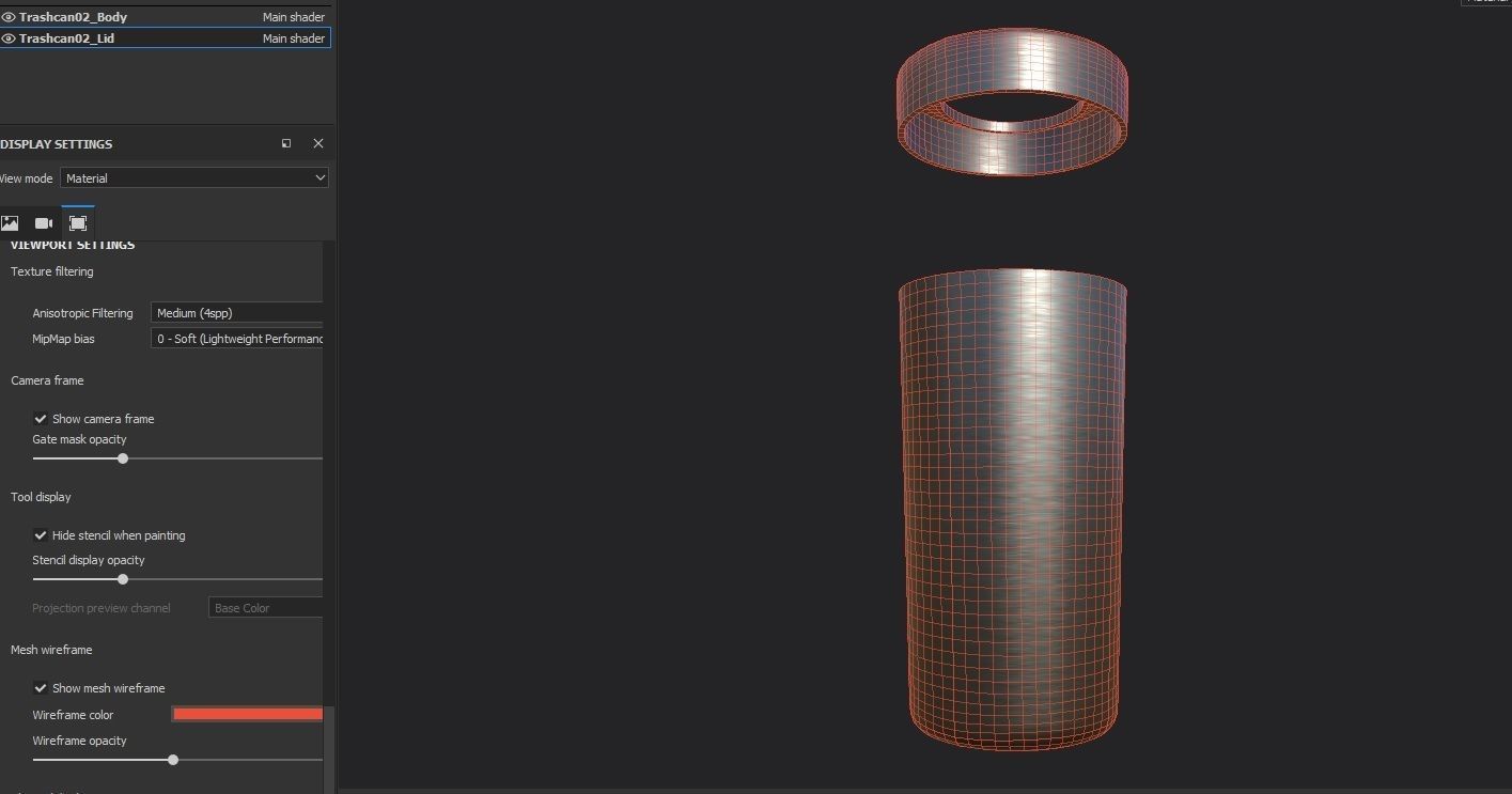 Trashcan m2 Low-poly 3D model_15