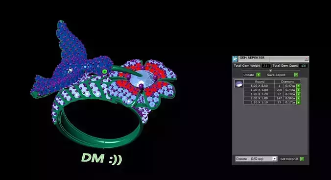 Ring CC Bird 3D print model