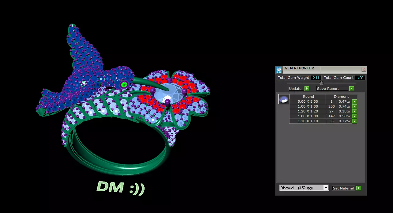 Ring CC Bird 3D print model