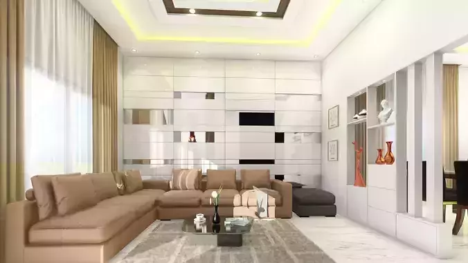Modern Living Room Lumion 11 Interior Scene