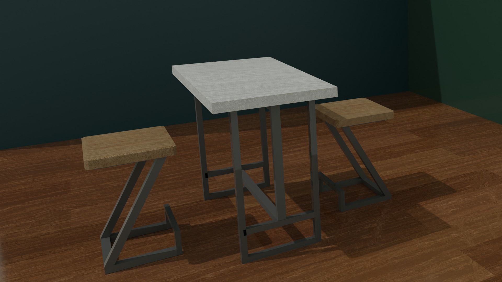 Chair and Table 3D print model_2