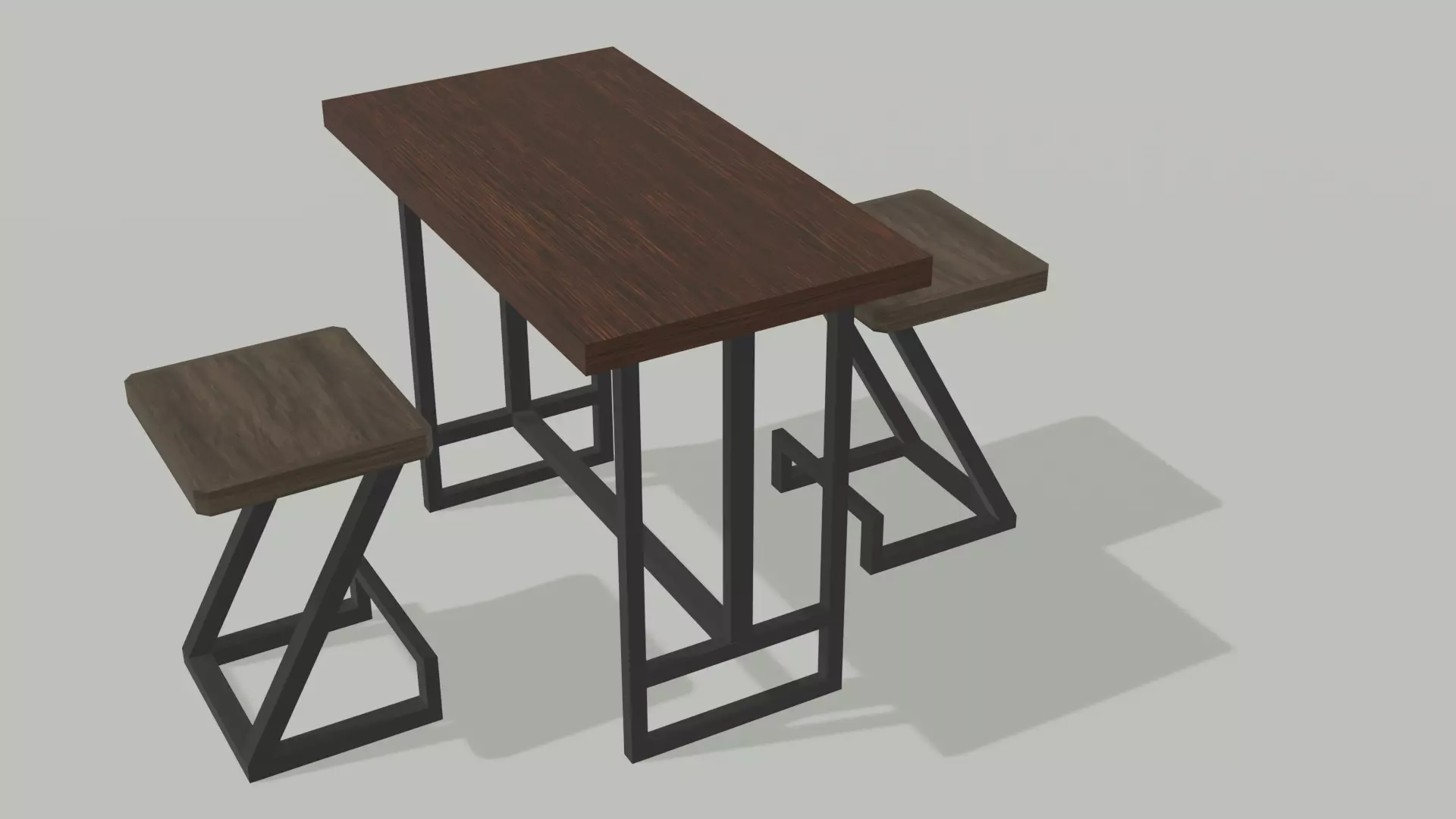 Chair and Table 3D print model_0