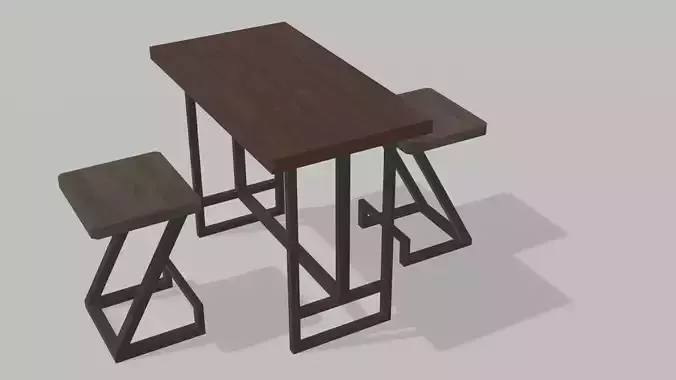 Chair and Table 3D print model