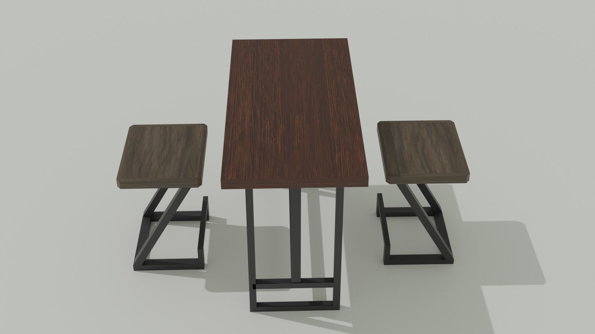 Chair and Table 3D print model_3