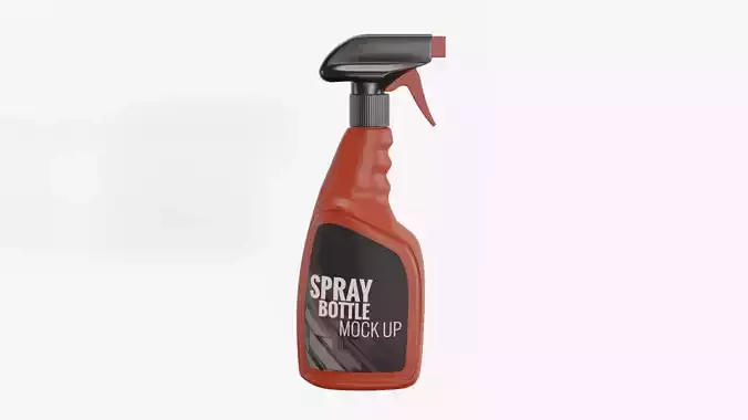 Spray Bottle 2 Red 3D model