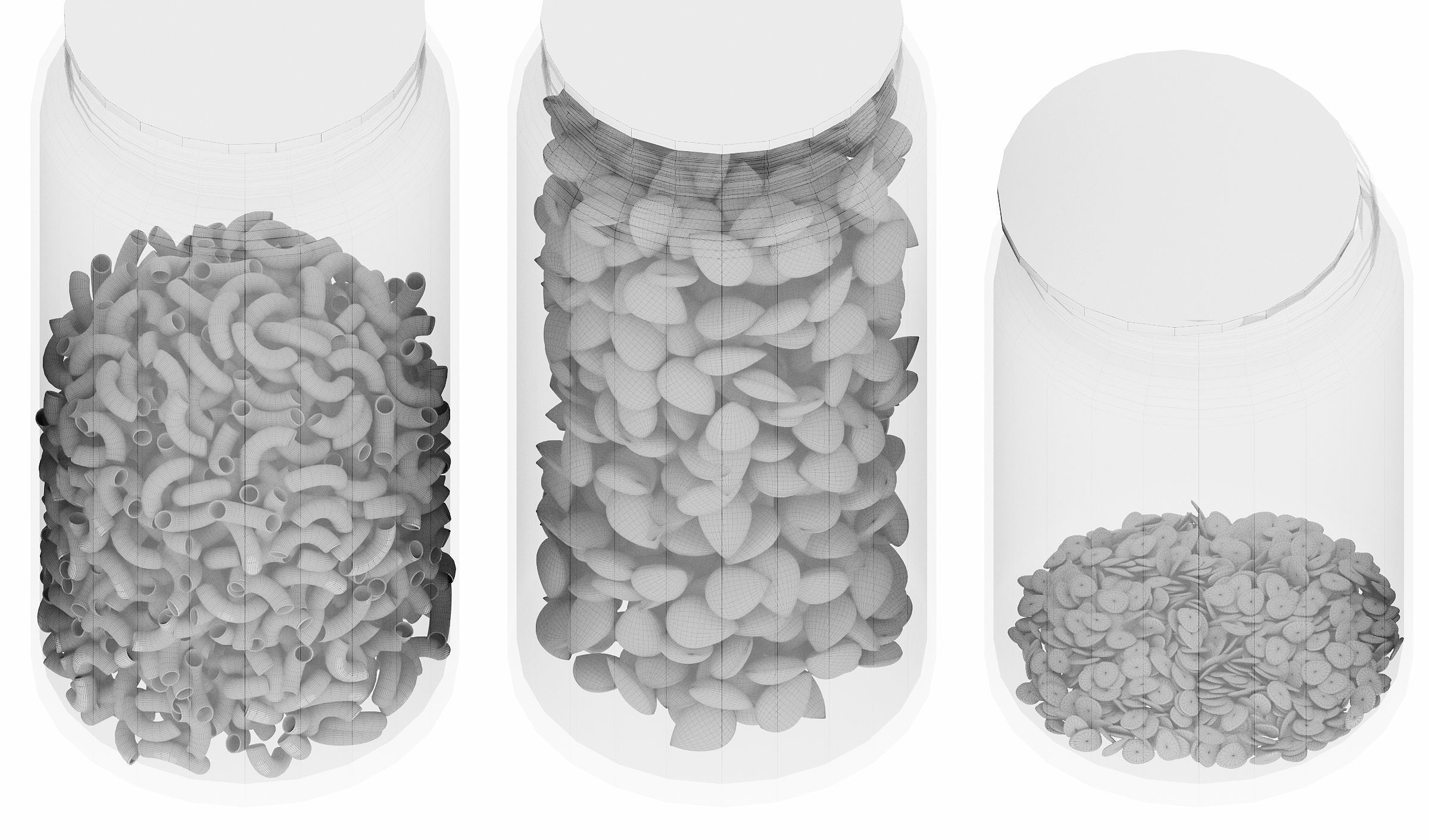 Kitchen set of jars 3D model_10