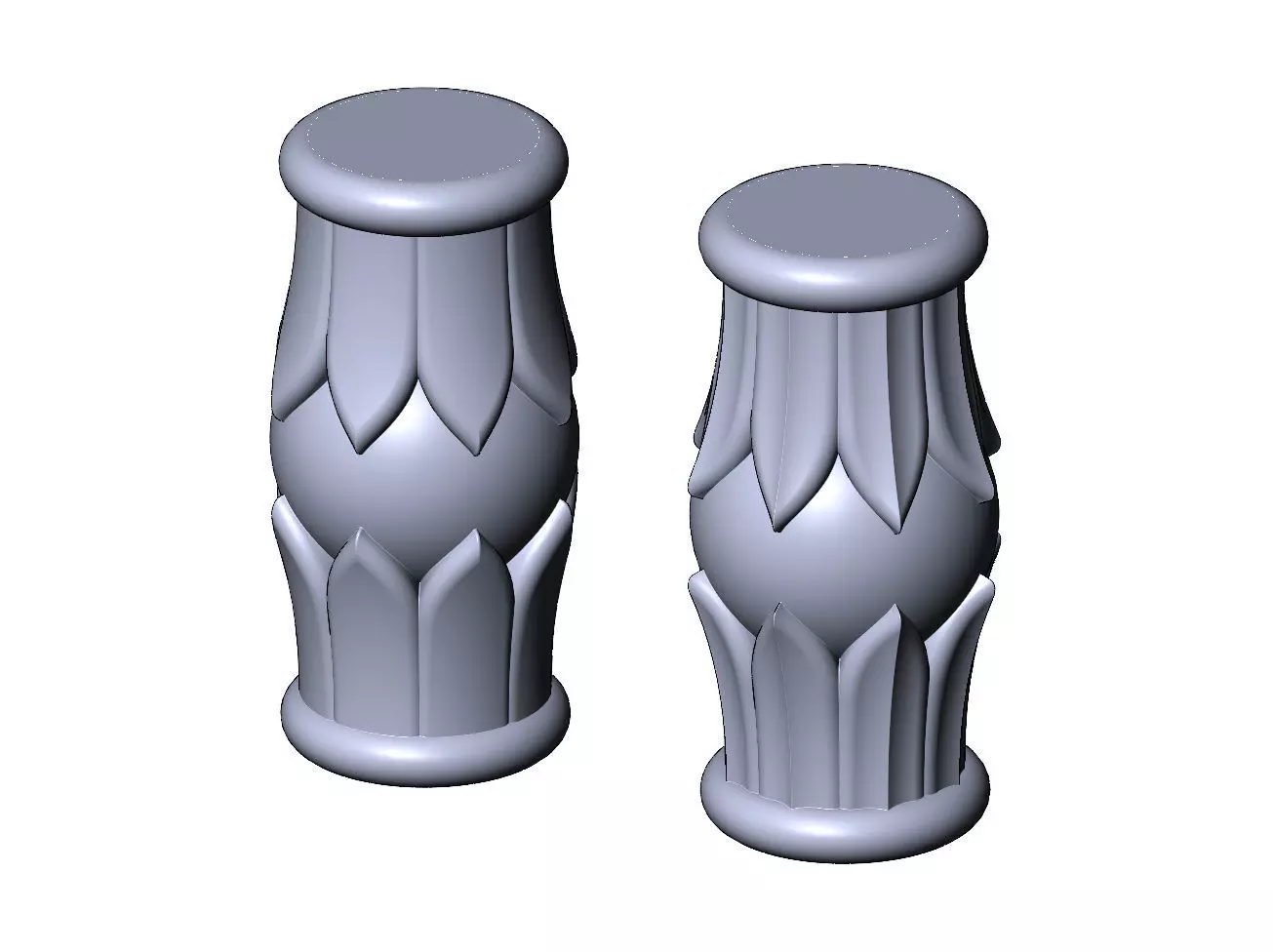 Papyrus bead leaves moldings relief 3D print model