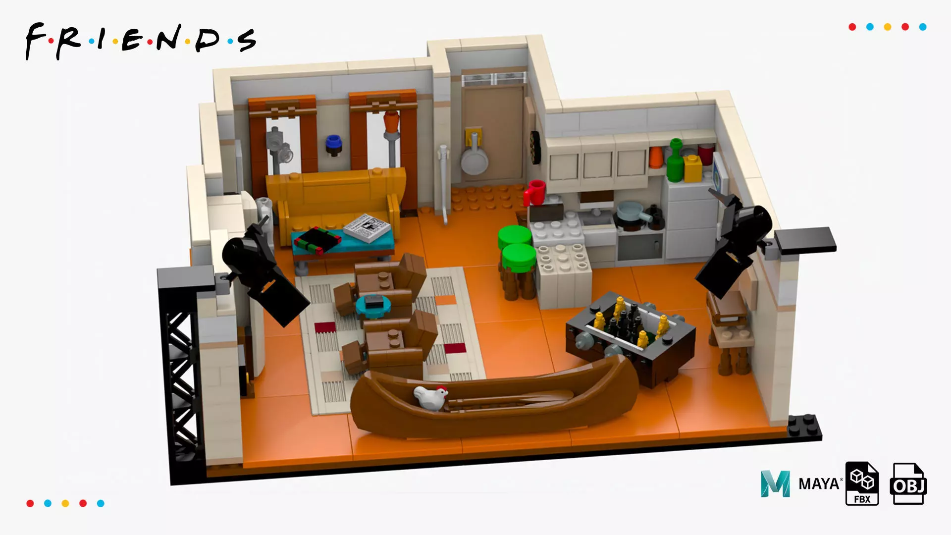 Lego Chandler Apartment 3D model