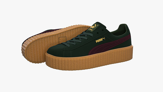 Puma x Fenty Creepers Green Suede 3D model