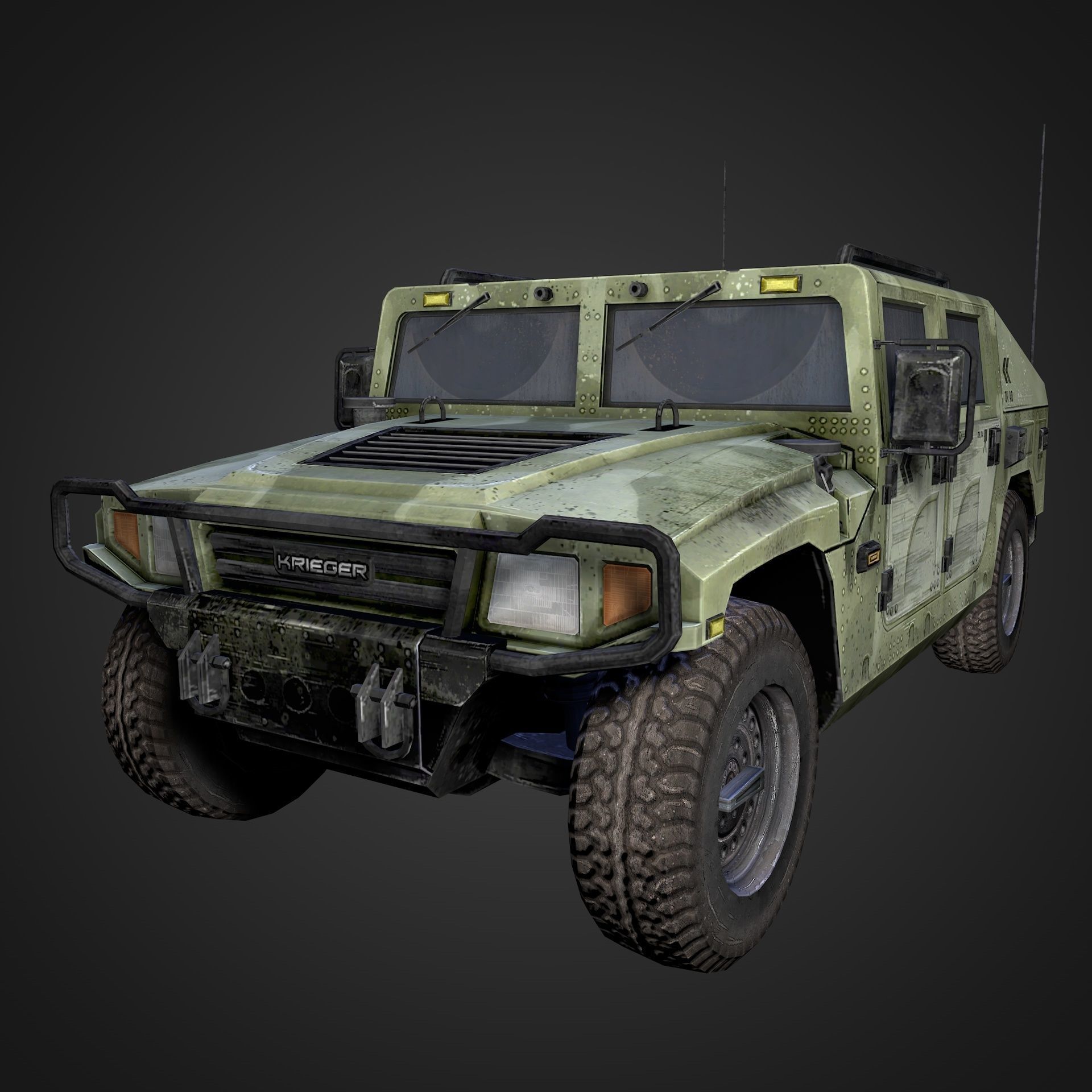 US Army Humvee HMMWV 3D model_9