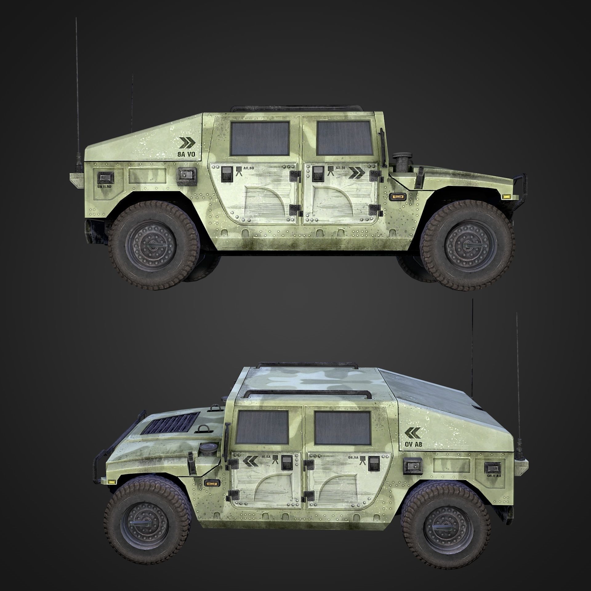 US Army Humvee HMMWV 3D model_1