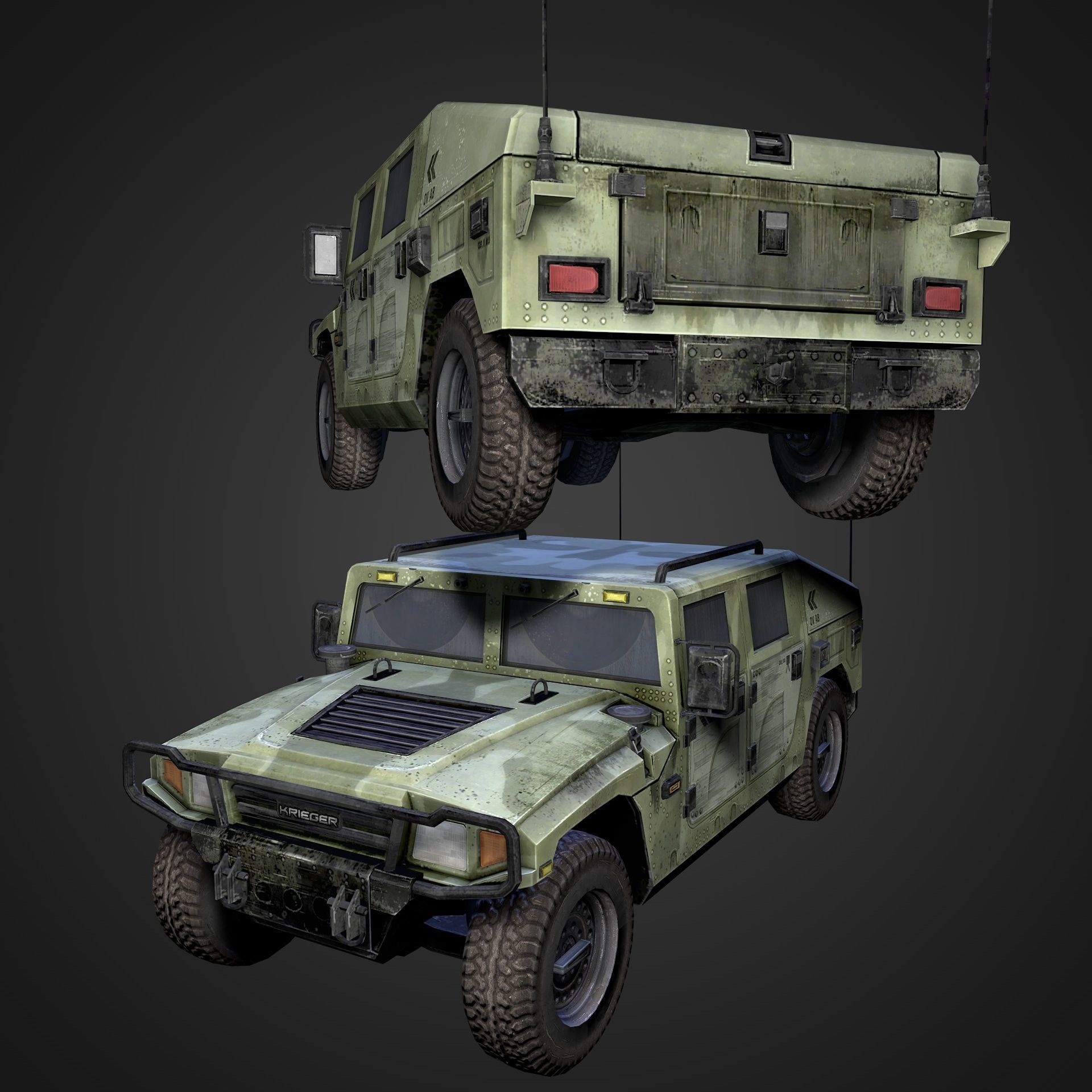 US Army Humvee HMMWV 3D model_6