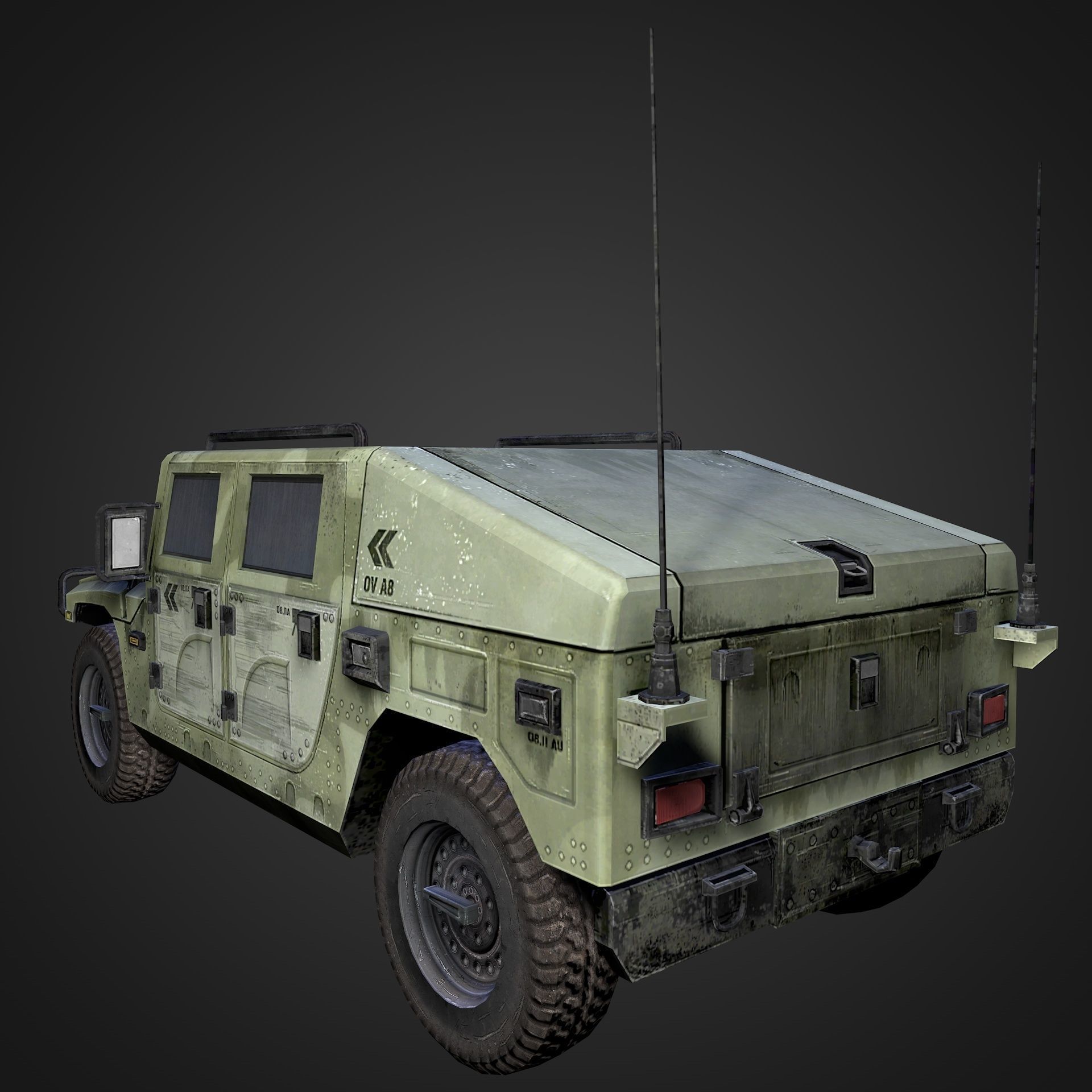 US Army Humvee HMMWV 3D model_14