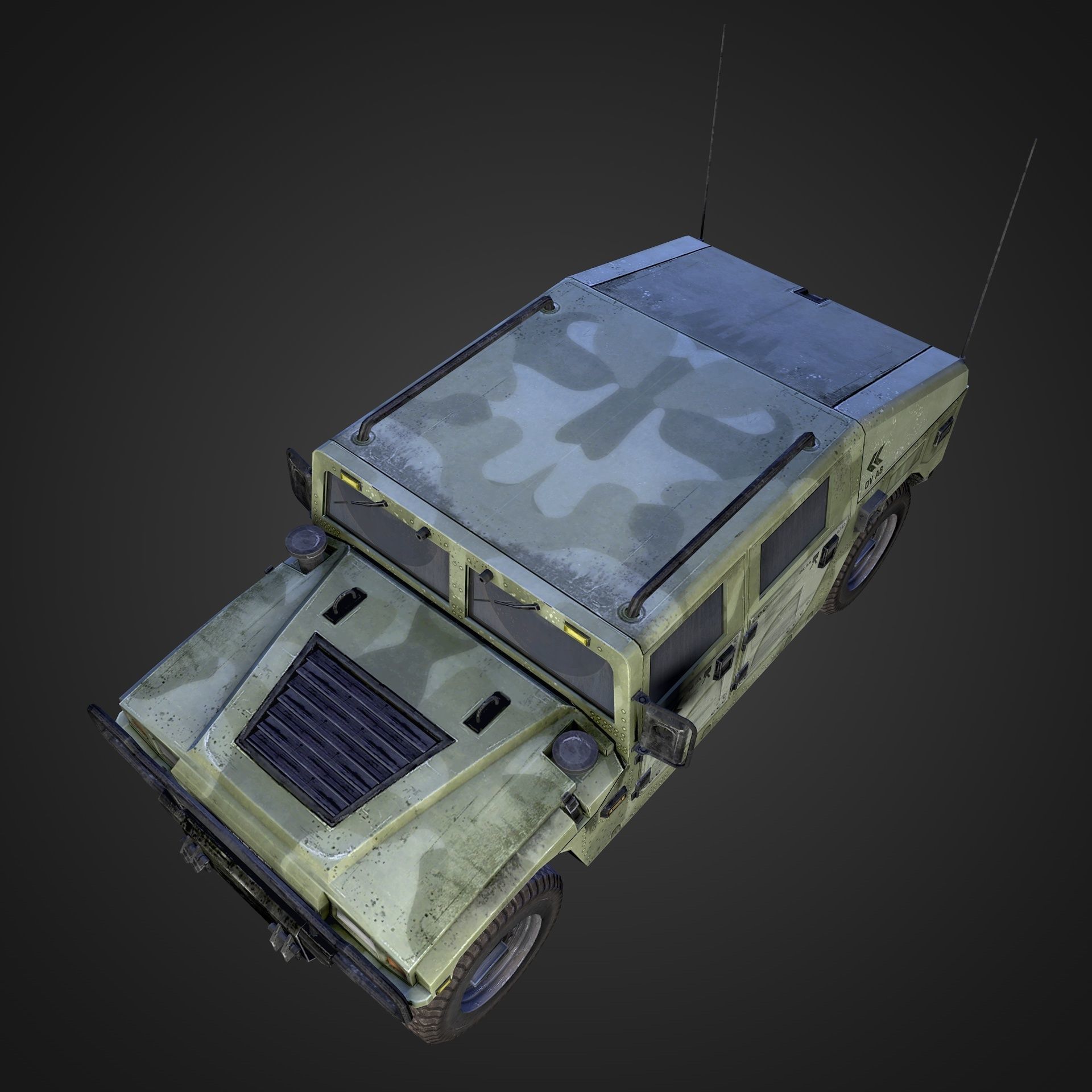 US Army Humvee HMMWV 3D model_11