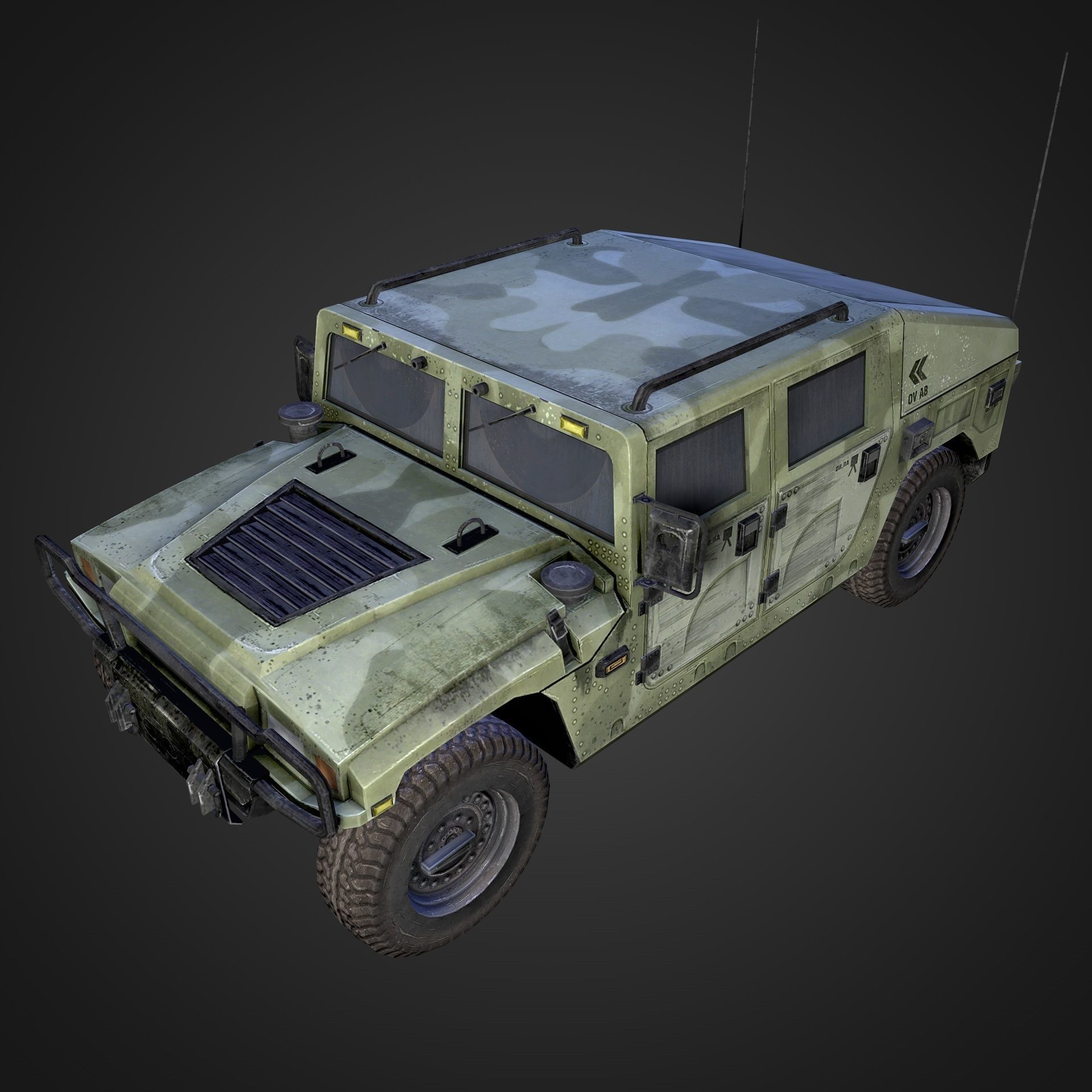 US Army Humvee HMMWV 3D model_8