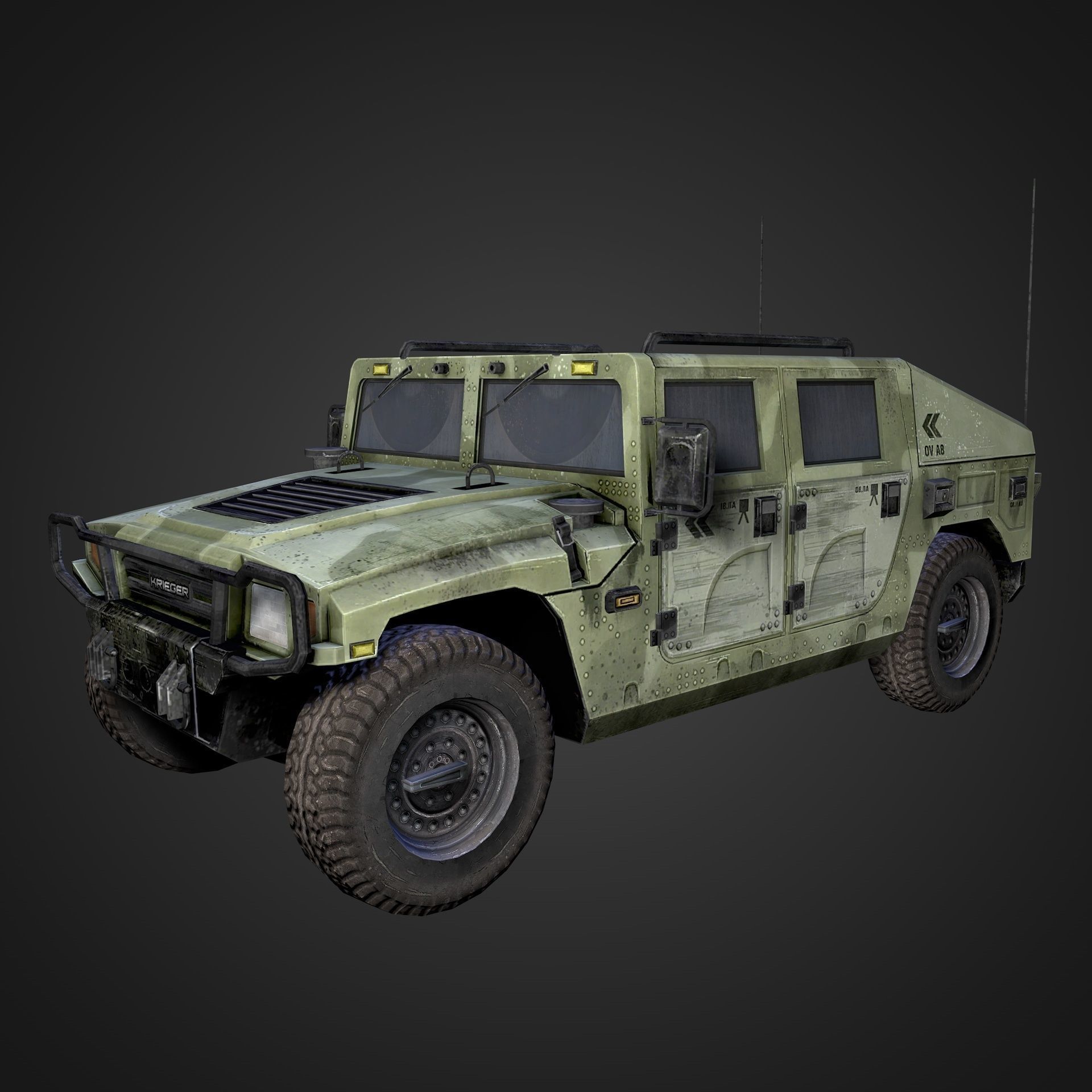 US Army Humvee HMMWV 3D model_7
