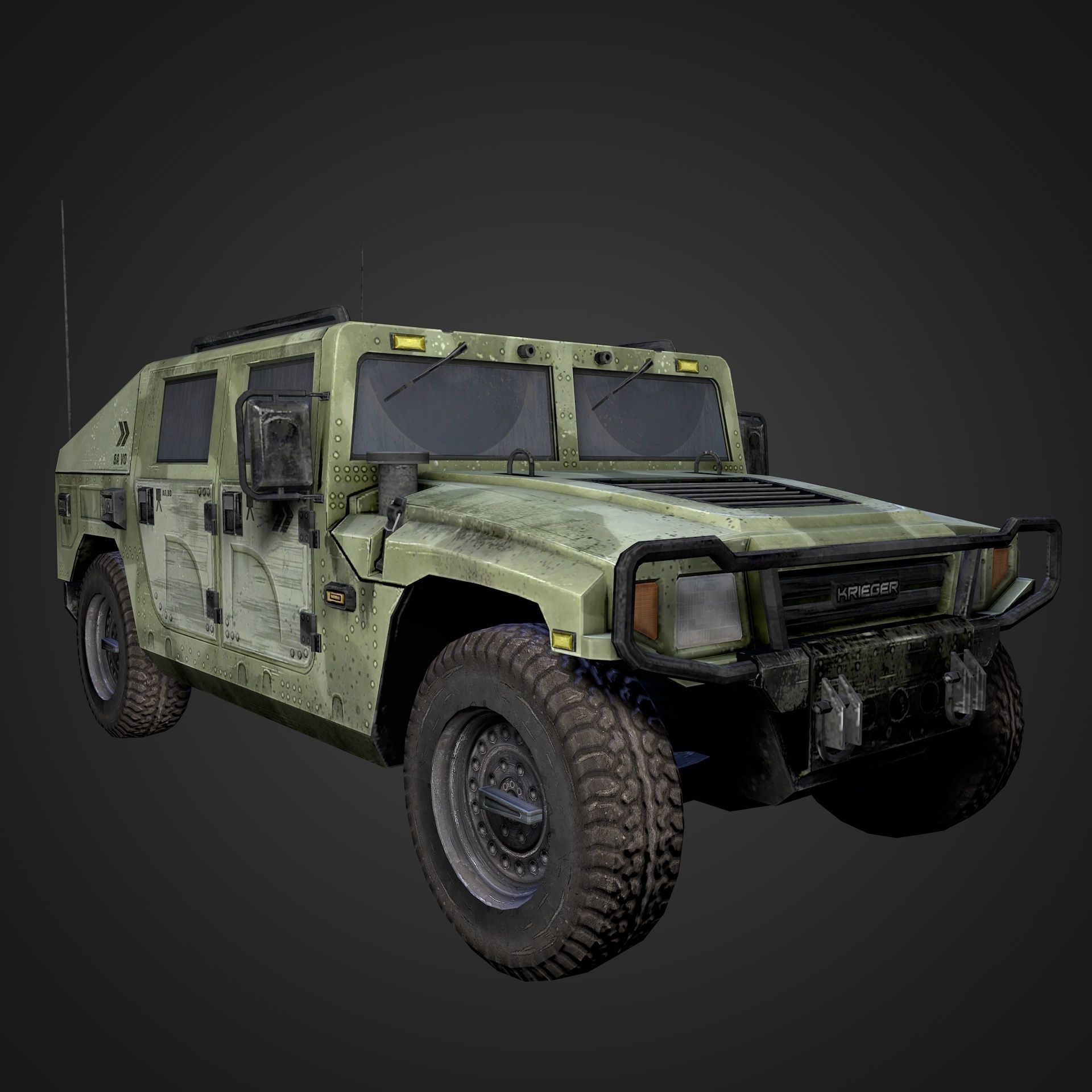 US Army Humvee HMMWV 3D model_12