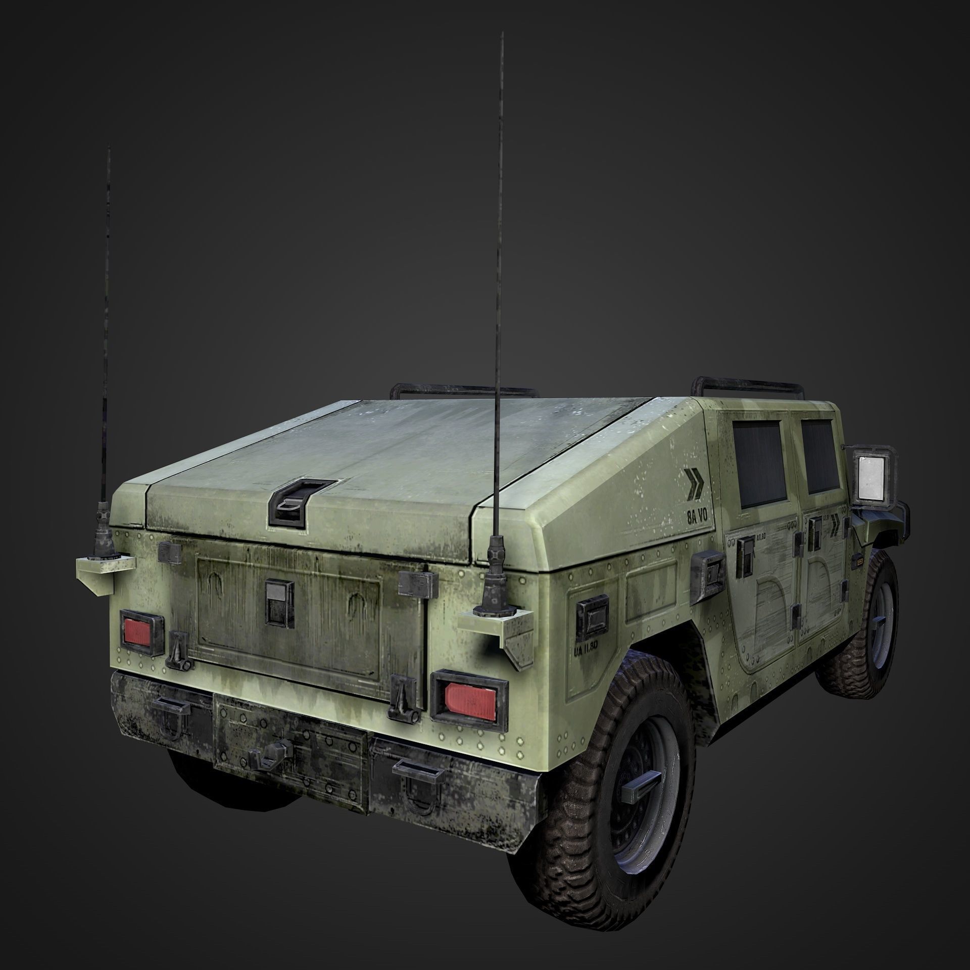 US Army Humvee HMMWV 3D model_13
