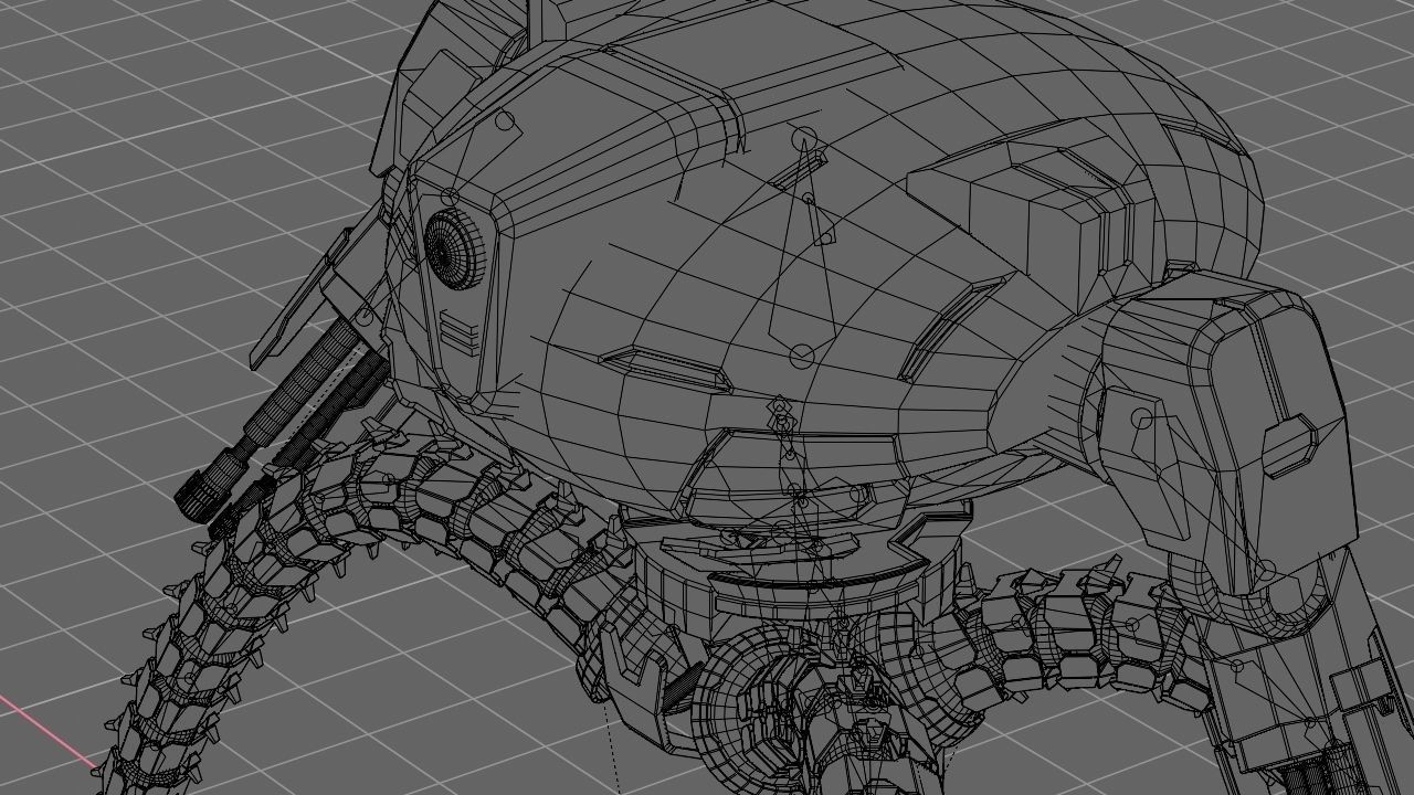 Octopus fighter rigged - animated character 3D model_25