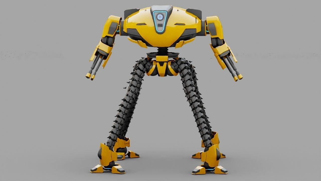 Octopus fighter rigged - animated character 3D model_6