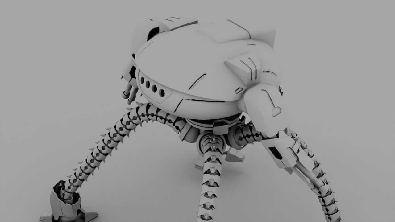 Octopus fighter rigged - animated character 3D model_20