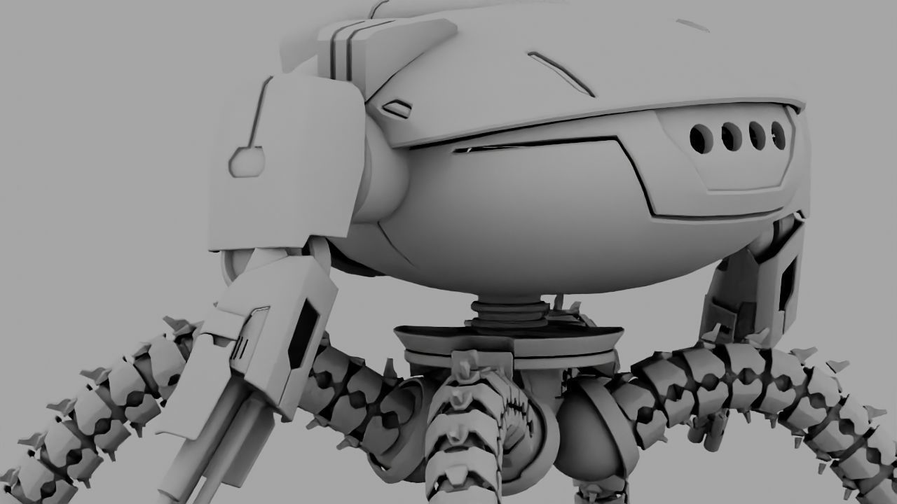 Octopus fighter rigged - animated character 3D model_23