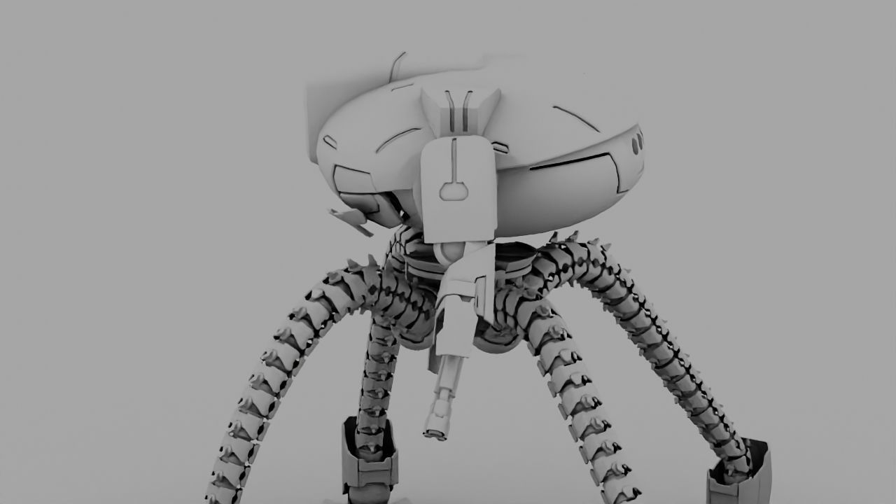 Octopus fighter rigged - animated character 3D model_18