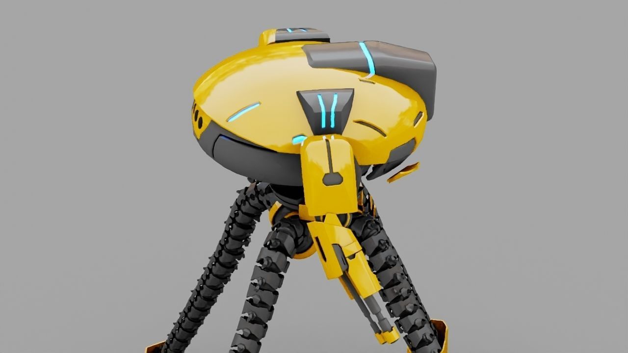 Octopus fighter rigged - animated character 3D model_10