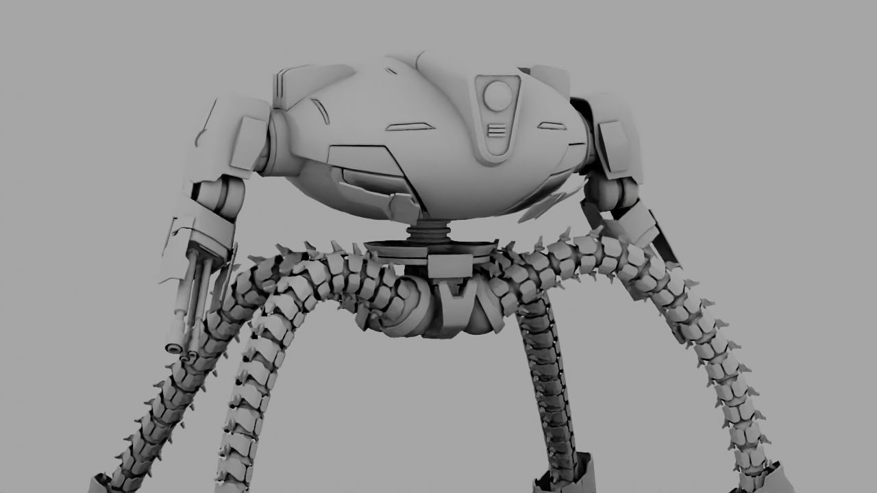 Octopus fighter rigged - animated character 3D model_21