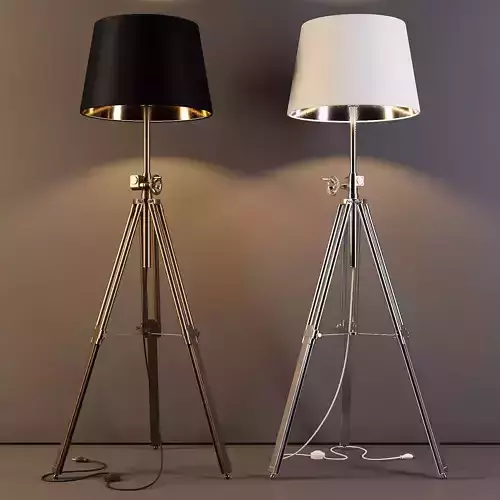 Zuma Line Seville Black and White - Floor Lamp 3D model