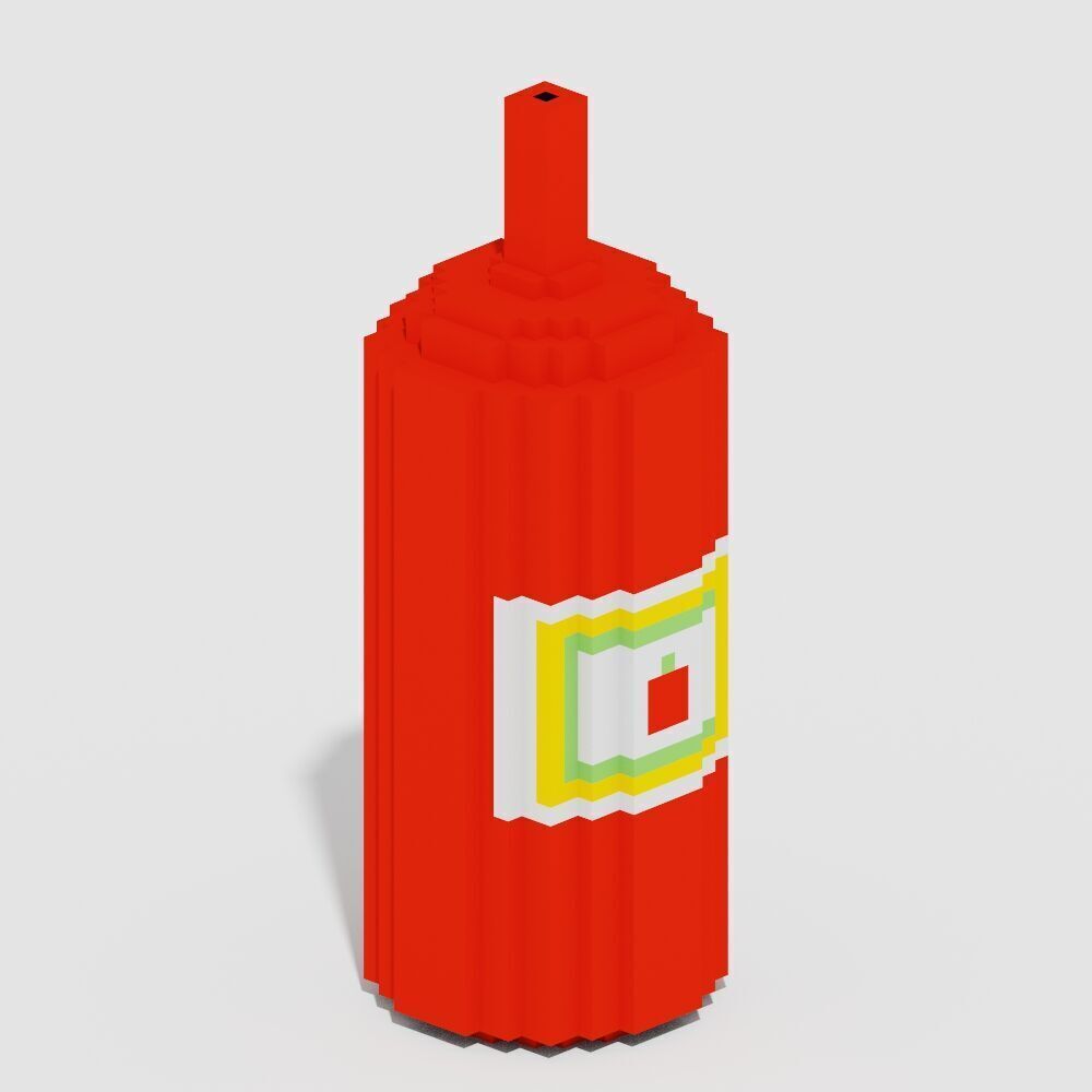 Voxel Food Pack 117 Items Low-poly 3D model_26