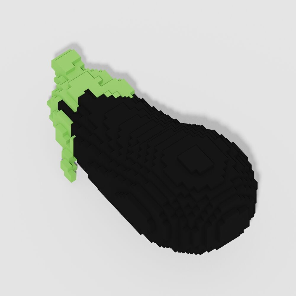 Voxel Food Pack 117 Items Low-poly 3D model_79