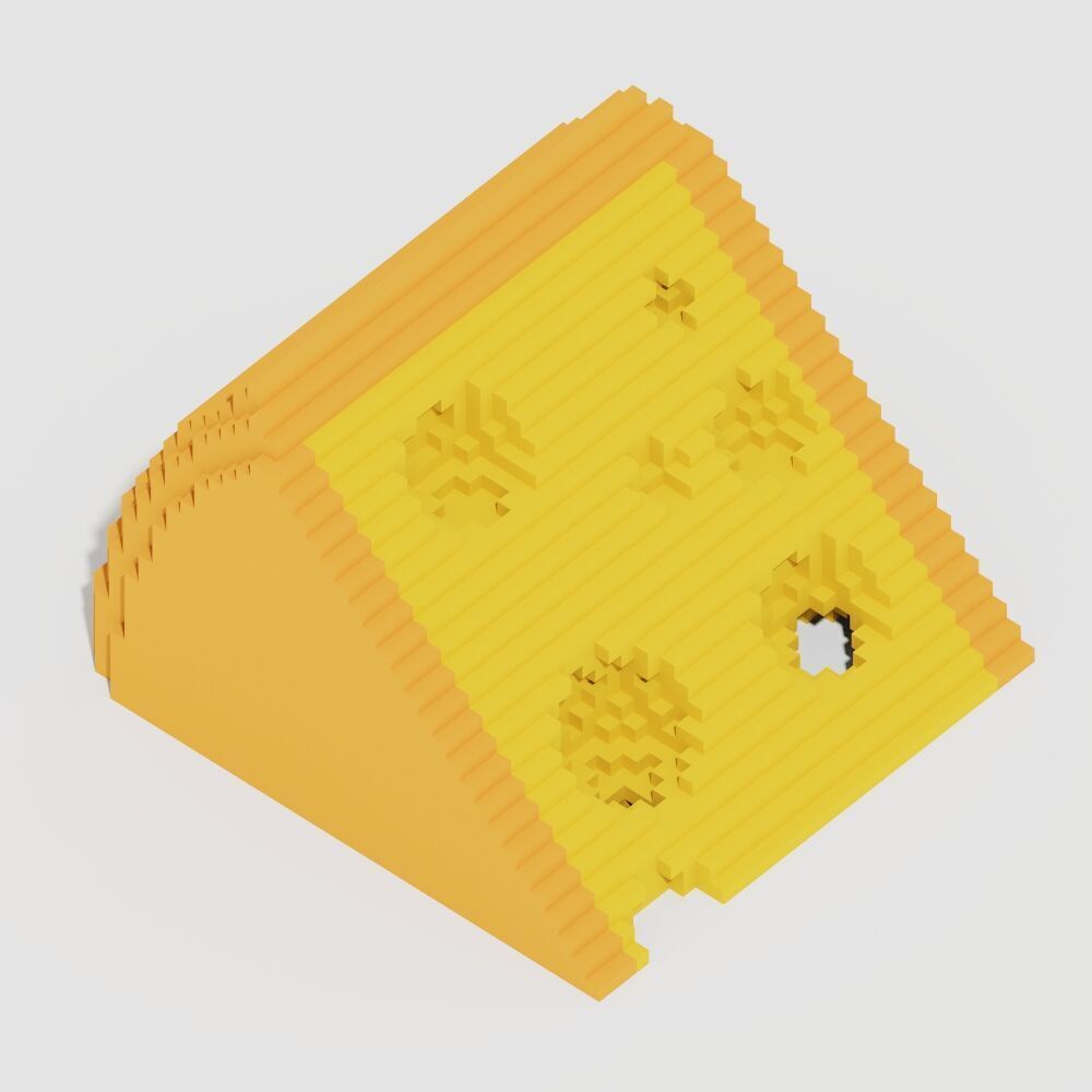 Voxel Food Pack 117 Items Low-poly 3D model_66