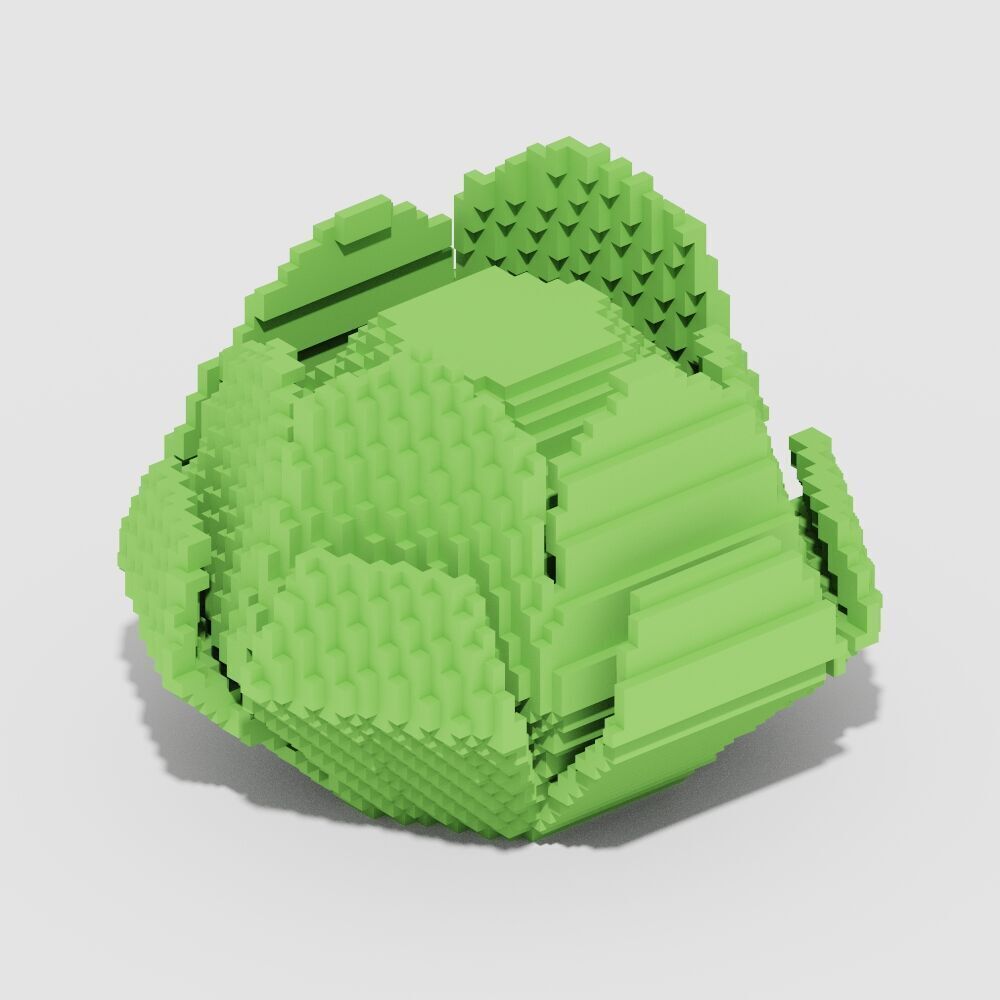 Voxel Food Pack 117 Items Low-poly 3D model_9