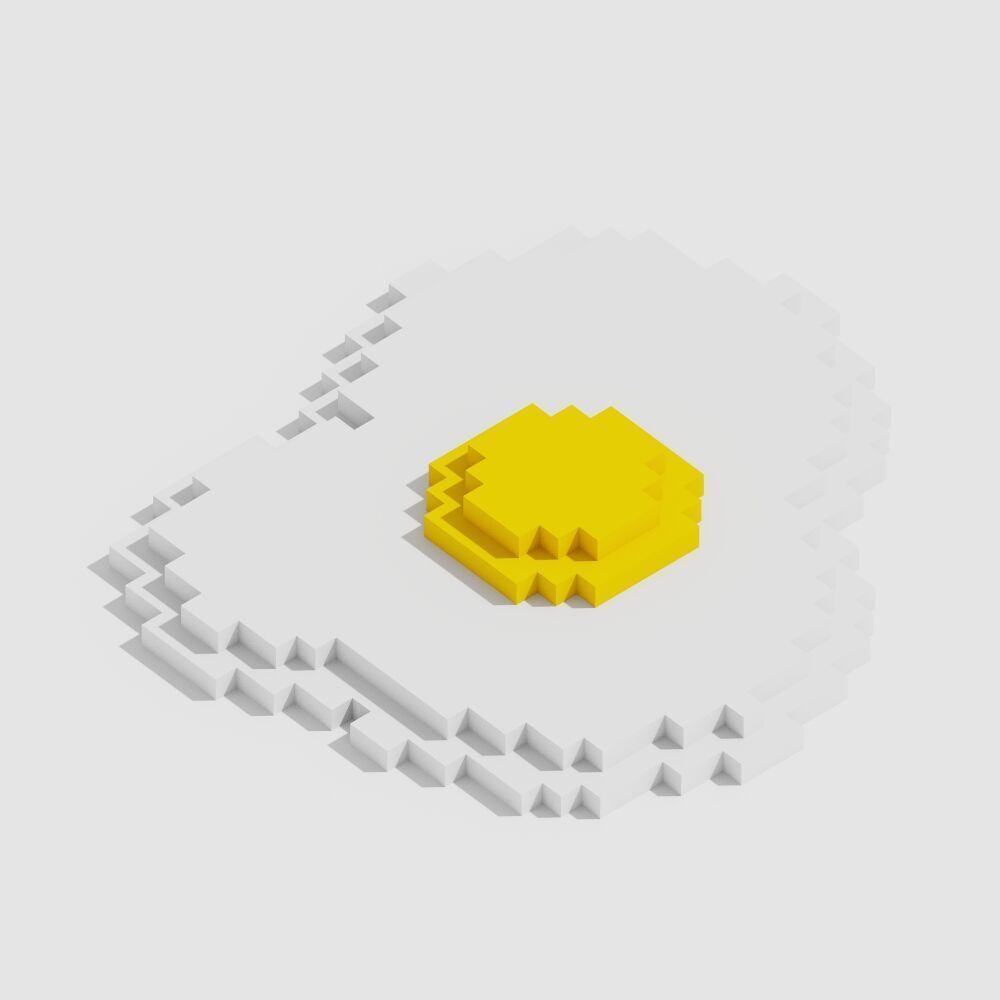 Voxel Food Pack 117 Items Low-poly 3D model_23