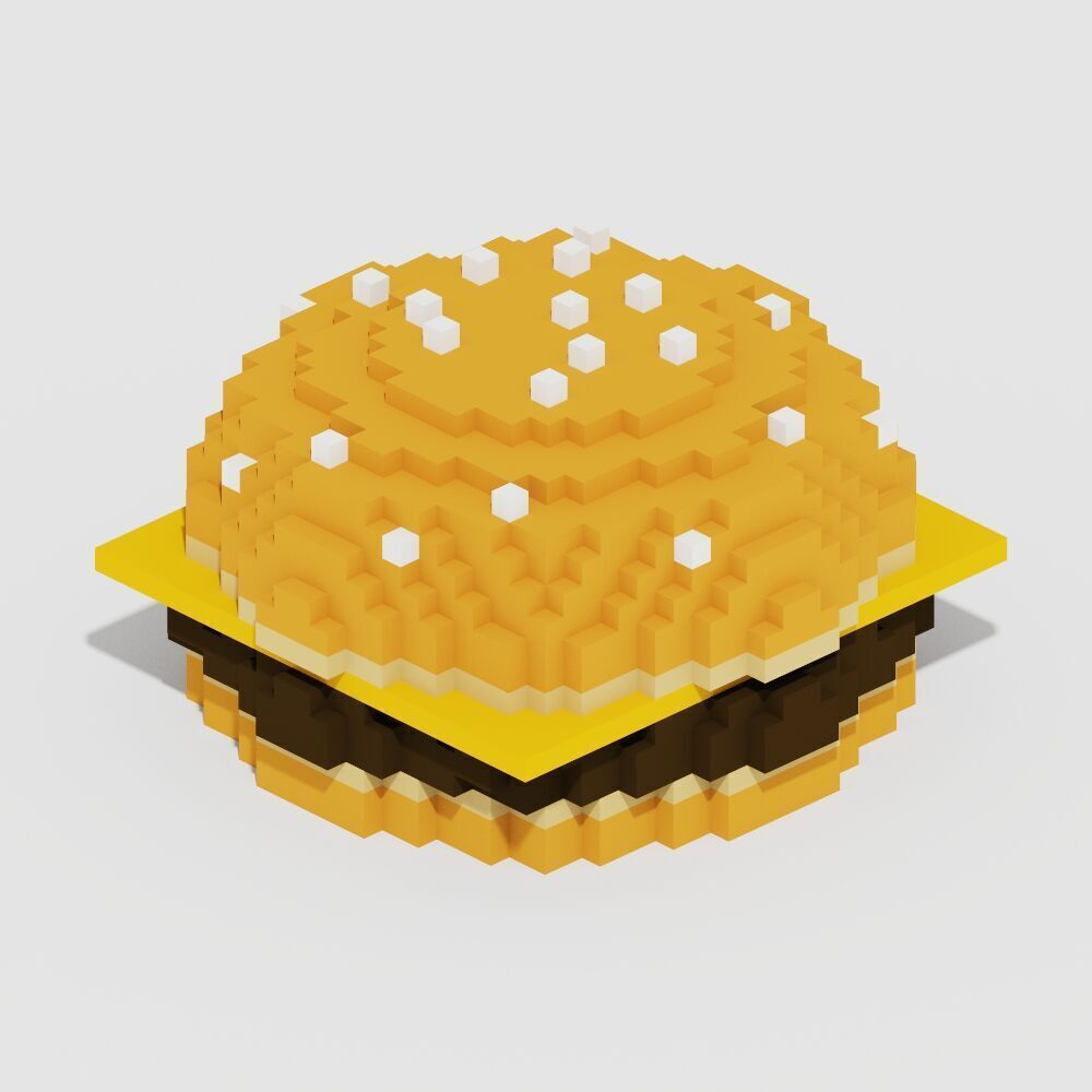 Voxel Food Pack 117 Items Low-poly 3D model_67