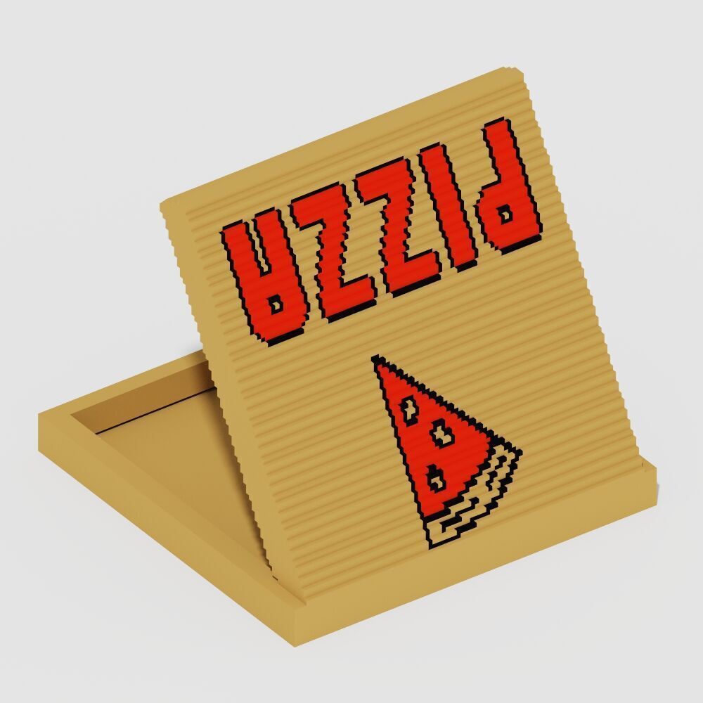 Voxel Food Pack 117 Items Low-poly 3D model_40