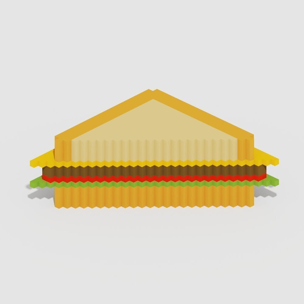 Voxel Food Pack 117 Items Low-poly 3D model_93