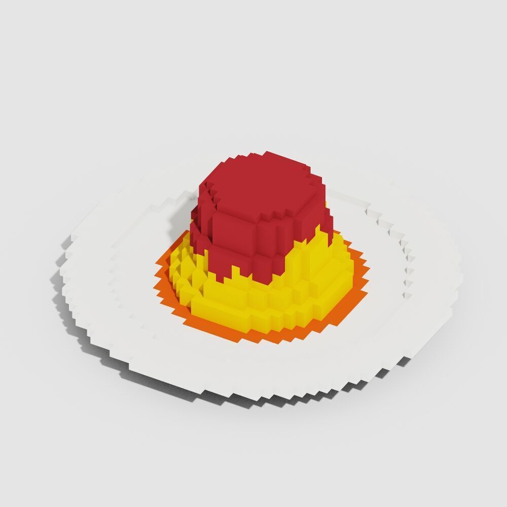 Voxel Food Pack 117 Items Low-poly 3D model_13