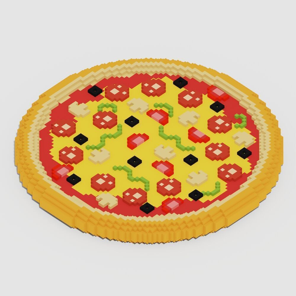 Voxel Food Pack 117 Items Low-poly 3D model_99