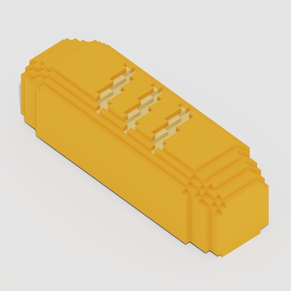 Voxel Food Pack 117 Items Low-poly 3D model_60