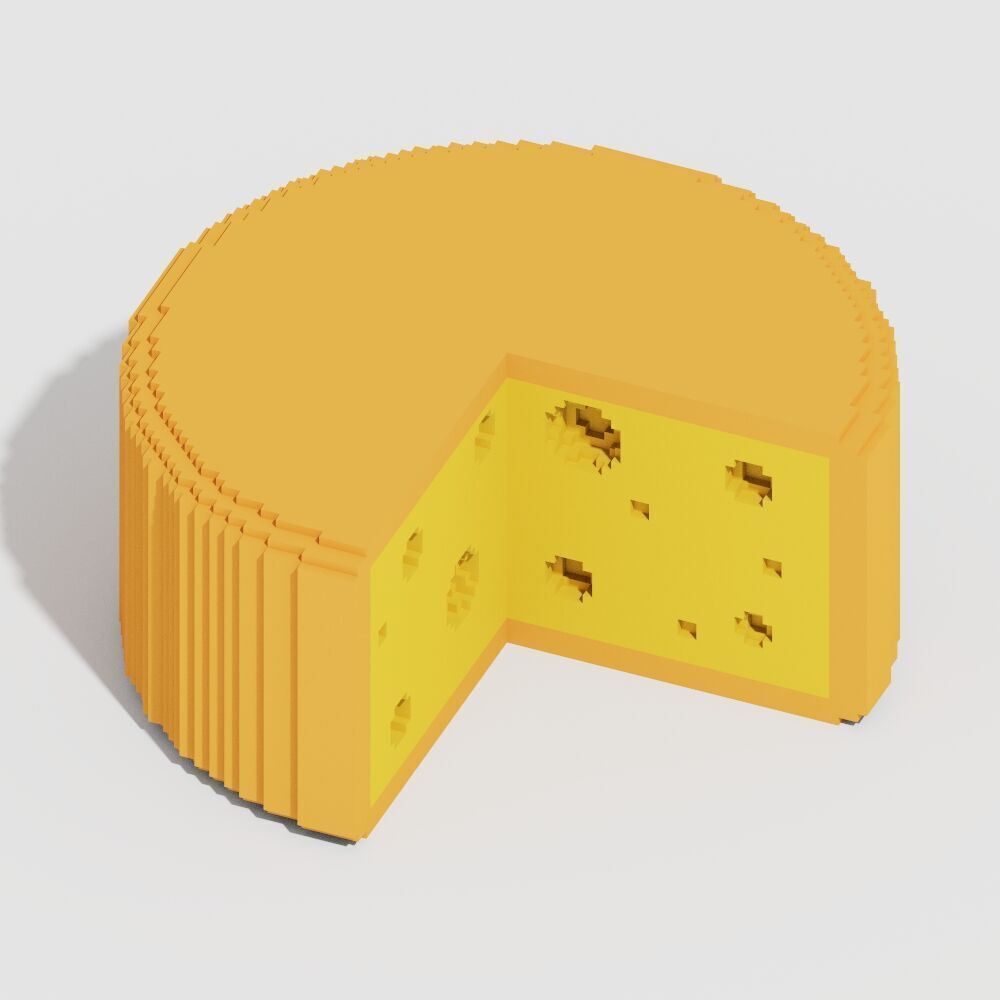 Voxel Food Pack 117 Items Low-poly 3D model_15