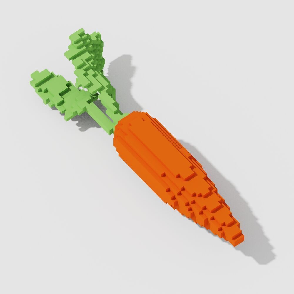 Voxel Food Pack 117 Items Low-poly 3D model_6