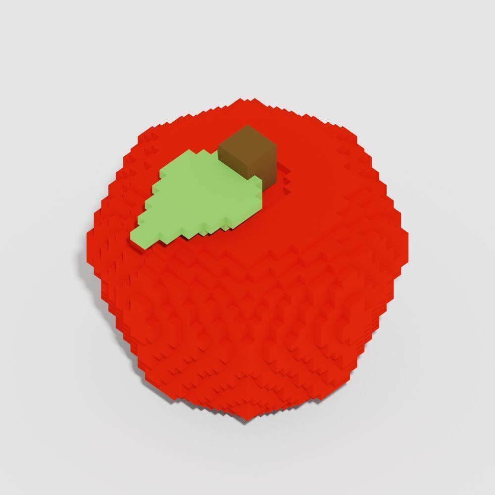 Voxel Food Pack 117 Items Low-poly 3D model_3